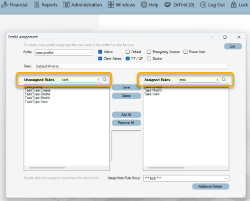 How to Create and Assign Profiles – PIMSY EHR Help Desk