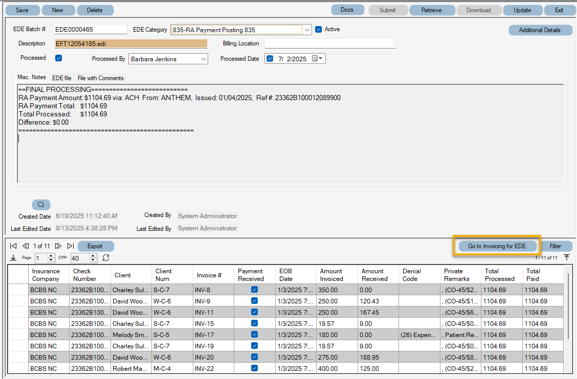 How to Bring in Electronic Payments (835s) – PIMSY EHR Help Desk